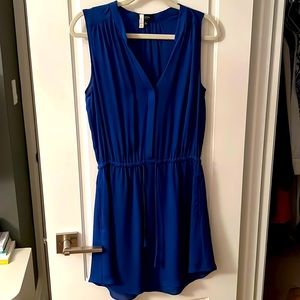Babaton royal blue silk dress